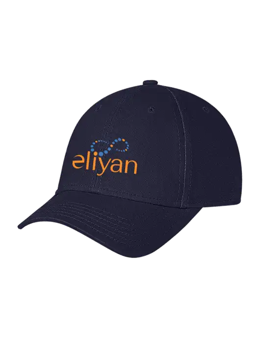 Navy Structured Soft Snap Closure Hook & Loop Cap w/Eliyan Logo 