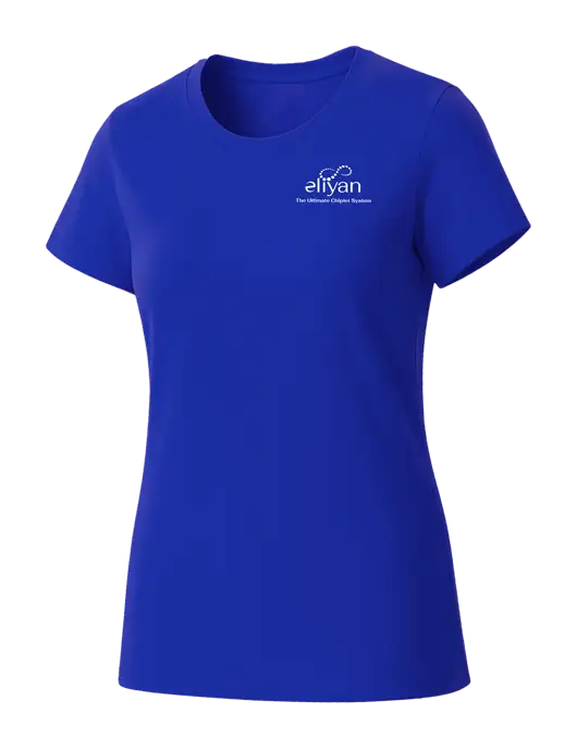 Womens Seriously Soft Royal T-Shirt w/Eliyan Logo 