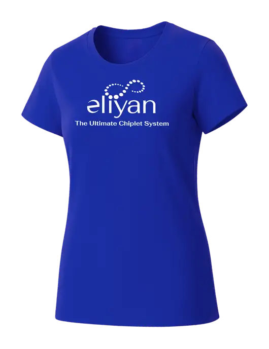 Womens Seriously Soft Royal T-Shirt w/Eliyan Logo 