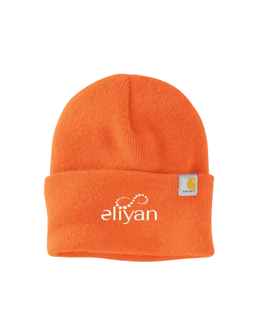 Carhartt Orange Watch Cap 2.0 w/Eliyan Logo 