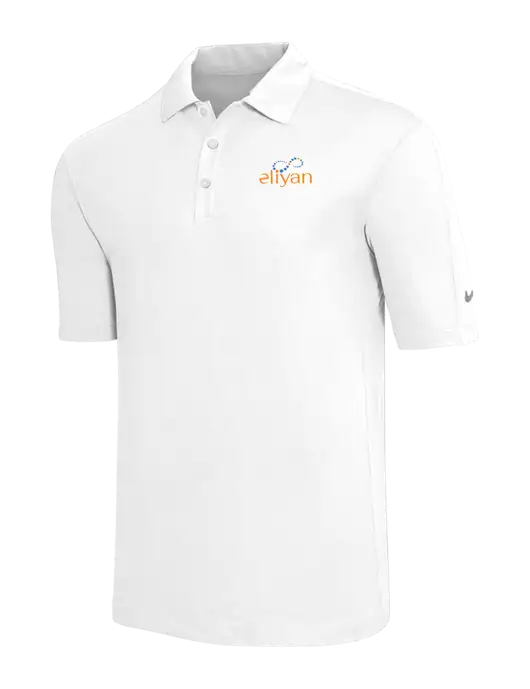 Nike White Tech Sport Dri-FIT Polo w/Eliyan Logo 