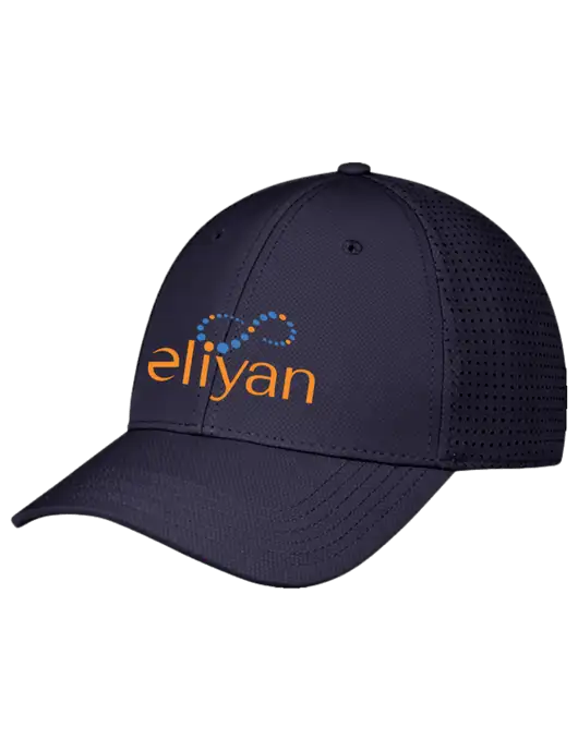 Navy Performance Stretchable Cap Hook & Loop w/Eliyan Logo 