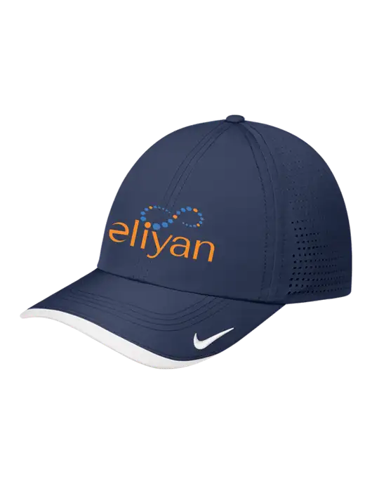 Nike Navy/White Dri-FIT Perforated Performance Cap w/Eliyan Logo 