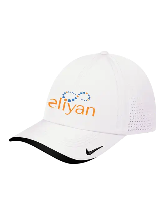 Nike White/Black Dri-FIT Perforated Performance Cap w/Eliyan Logo 