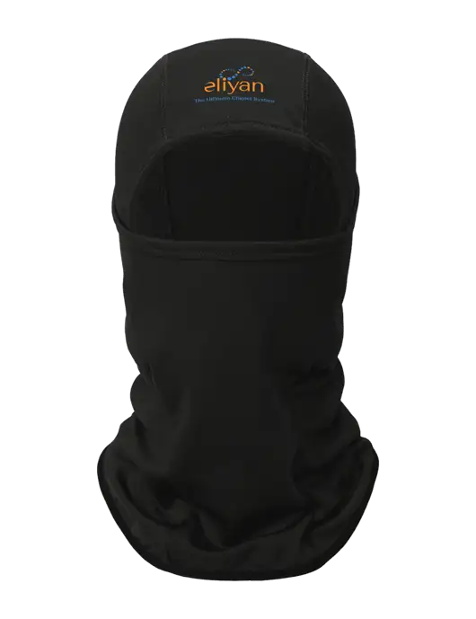 Black CornerStone Smooth Fleece Face Mask w/Eliyan Logo 