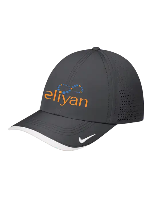 Nike Dark Grey/White Dri-FIT Perforated Performance Cap w/Eliyan Logo 