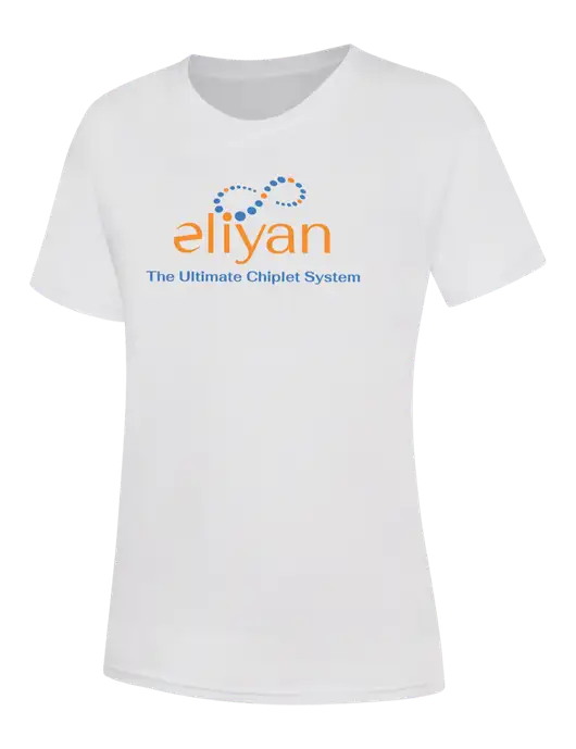 Womens White Core Blend Tee w/Eliyan Logo 