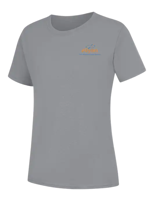 Womens Light Grey Heather Core Blend Tee w/Eliyan Logo 