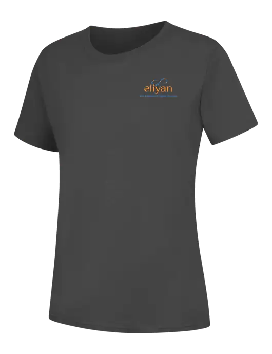 Womens Charcoal Core Blend Tee w/Eliyan Logo 