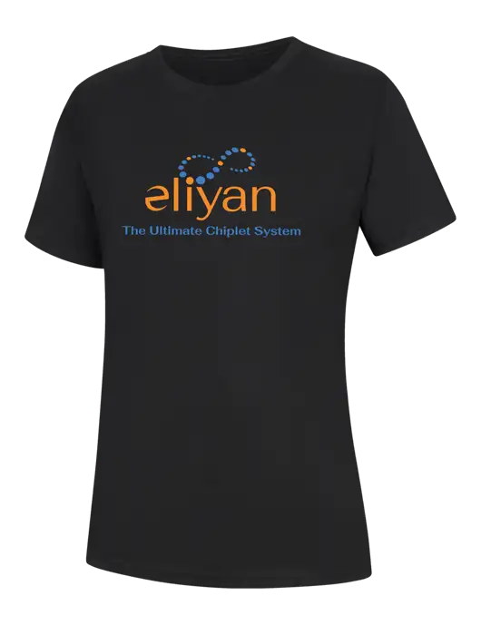 Womens Black Core Blend Tee w/Eliyan Logo 
