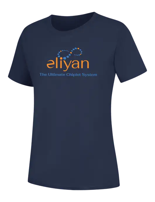 Womens Navy Core Blend Tee w/Eliyan Logo 