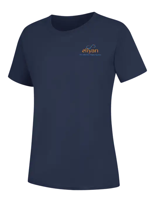 Womens Navy Core Blend Tee w/Eliyan Logo 