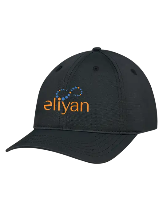 Black Nylon Twill Performance Cap w/Eliyan Logo 
