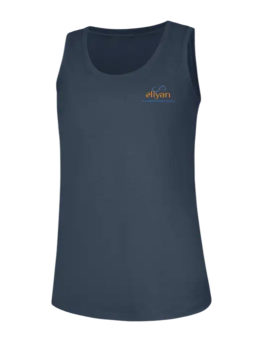Womens Navy Frost Perfect Tri Racerback Tank w/Eliyan Logo 