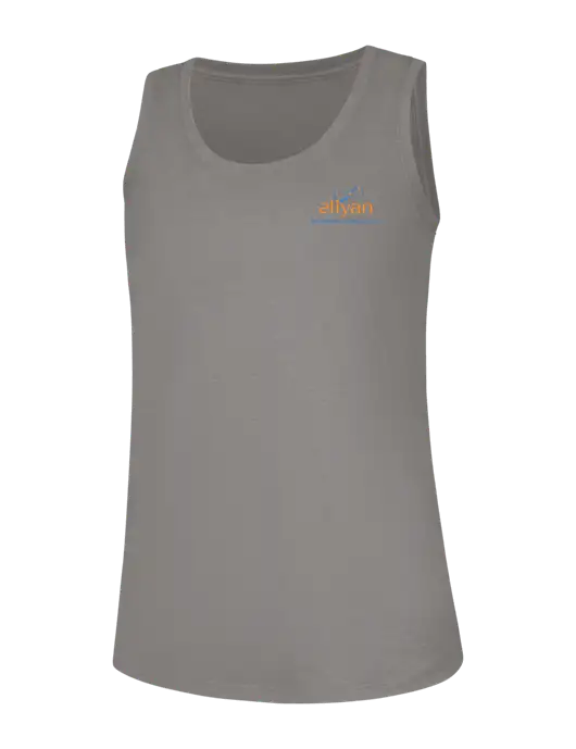 Womens Light Grey Frost Perfect Tri Racerback Tank w/Eliyan Logo 