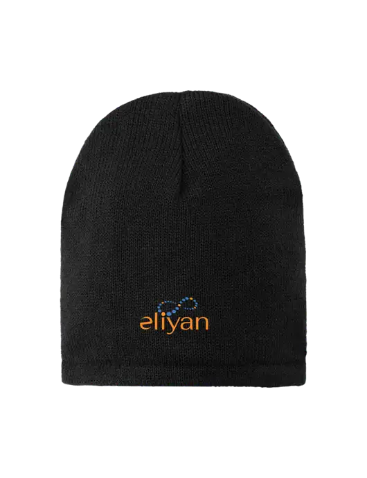 Black Fleece-Lined Beanie Cap w/Eliyan Logo 